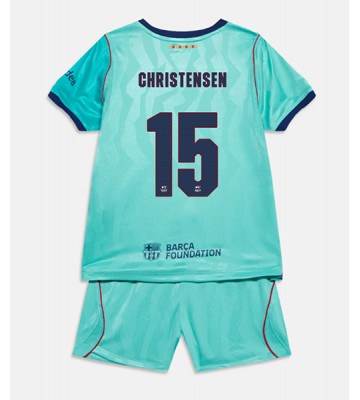 Barcelona Andreas Christensen #15 Tredjeställ Barn 2026-27 Kortärmad (+ Korta byxor)